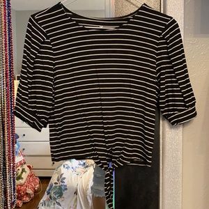 Black & white striped shirt
